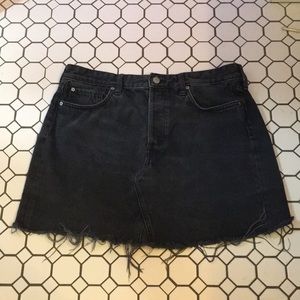 black denim skirt
